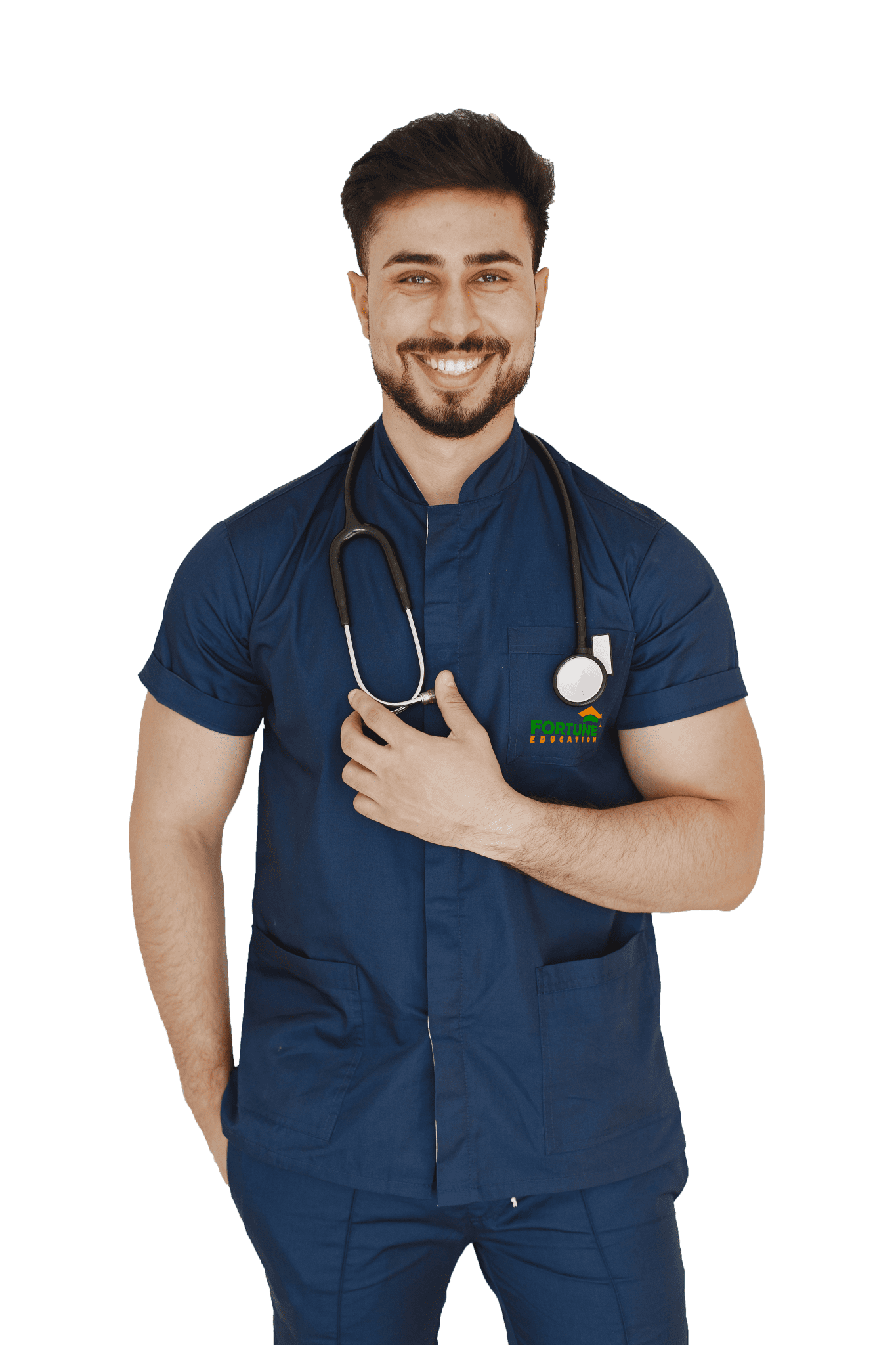 Medical Student With Blue uniform